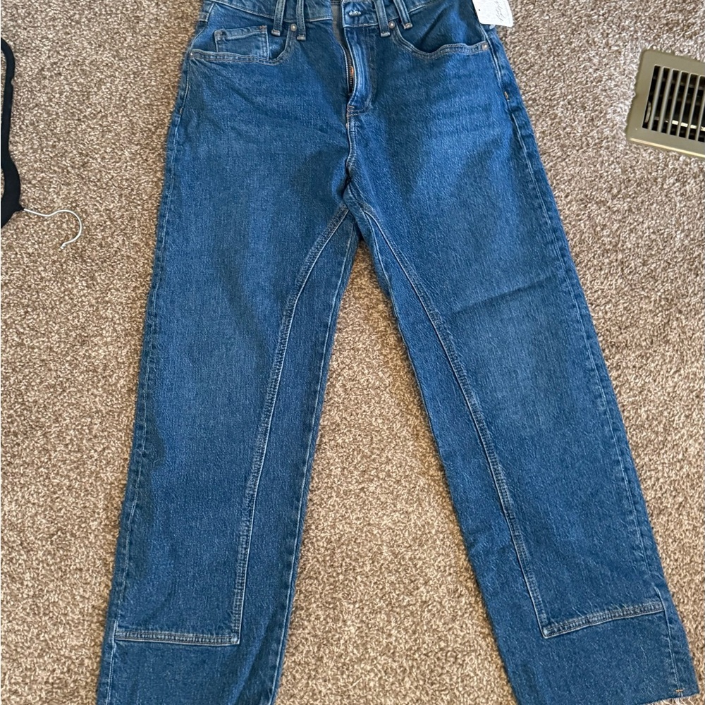 Free People Straight Blue Jeans